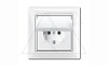 Basic 55 - Розетка 2P+E нем. стд. с крышкой и рамкой, IP 44 (белый) от интернет-магазина amperkin.by