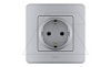 Inspiria - Розетка 2P+E нем. стд. (алюминий) от интернет-магазина amperkin.by