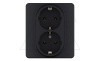 Inspiria - Розетка 2x2P+E нем. стд. (антрацит)