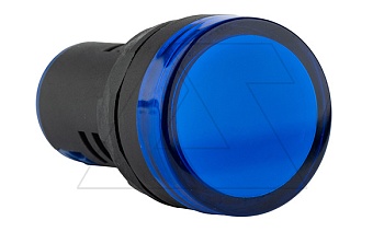 Индикатор светодиодный моноблочный AD116-22DS, синий, LED 24VAC/DC, IP65, 22mm