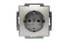 Basic 55 - Розетка 2P+E нем. стд. (алюминий)