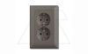 Basic 55 - Розетка 2x2P+E нем. стд. (шато-черный) от интернет-магазина amperkin.by