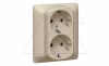 Galea Life - Розетка 2х2P+E нем.стд. в сборе, Titanium