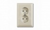Basic 55 - Розетка 2x2P+E нем. стд. (шампань) от интернет-магазина amperkin.by