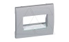 Galea Life - Обрамление для инф. и тел.розеток 2хRJ45 с держат.этикетки, Aluminium
