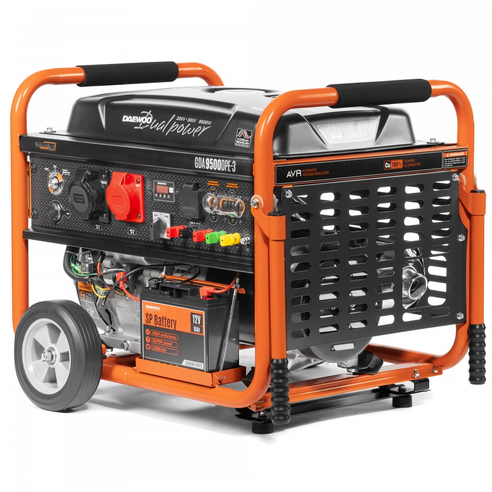Генератор бензиновый DAEWOO GDA 9500 DPE-3 от интернет-магазина amperkin.by