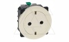 Celiane - Розетка 2P+E, с плоской лицевой панелью, пруж. зажимы, защ. шторки, слоновая кость