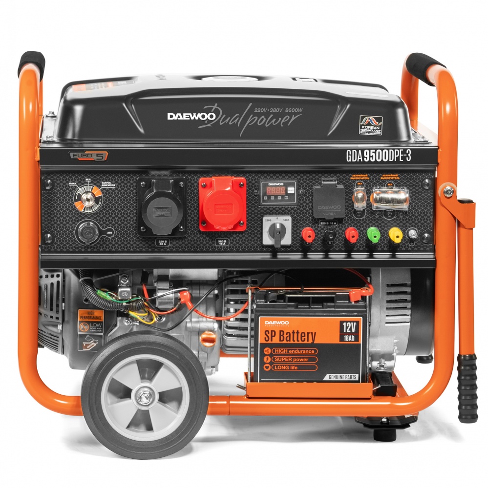 Генератор бензиновый DAEWOO GDA 9500 DPE-3 от интернет-магазина amperkin.by