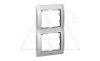 Galea Life - Рамка Metallic на 2 поста вертикальная, Brushed Aluminiumn от интернет-магазина amperkin.by