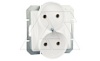 OPAL - Розетка 2x2P в стандартную рамку, белый от интернет-магазина amperkin.by