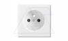 Basic 55 - Лицевая панель с защитными шторками для розеток 20 M-500 (белый)