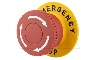 Кнопка аварийной остановки LA115-C2-11ZS, разблок. поворотом, 1CO, 16mm, IP40