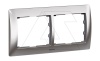 Galea Life - Рамка Metallic на 2 поста горизонтальная, Chrome