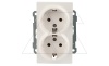 21 - Розетка двойная 2x2P+E, белый