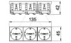 Розетка SKS-D0 RW3, 3х2P+E нем. ст., 16А, 250V ~, 0°, пруж. зажимы, защ. шторки, белый, поликарбонат от интернет-магазина amperkin.by