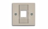 Basic 55 - Лицевая панель с суппортом для 1-го разьема Modular Jack (шампань)