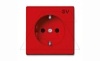 Basic 55 - Розетка 2P+E нем. стд. (красный) от интернет-магазина amperkin.by